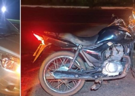 Motociclista fica ferido em colisão com carro na BR-267, em Nova Casa Verde