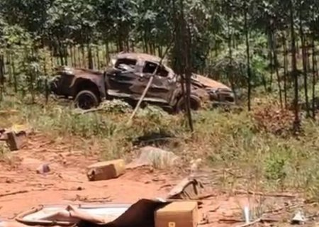 Traficante fica em estado grave após capotar caminhonete carregada com drogas