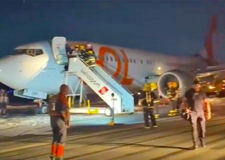 Avião da Gol colide com caminhonete na pista do Aeroporto do Galeão no RJ