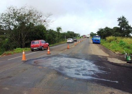 Idoso morre horas após sofrer acidente na BR-163, em Bandeirantes