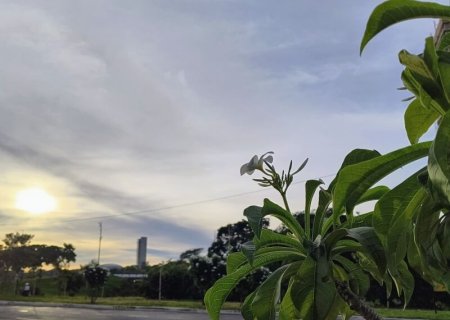 Tempo amanhece abafado e segunda-feira promete ser quente em MS